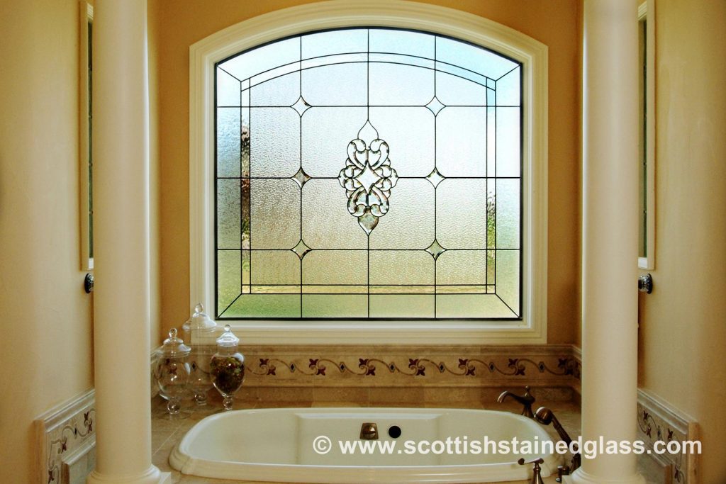 Bathroom Stained Glass arch