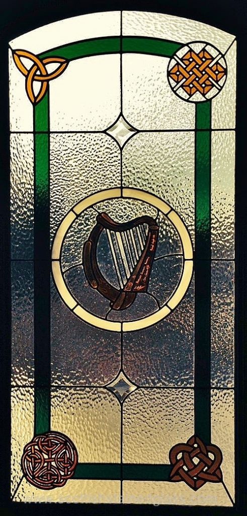 Celtic Stained Glass harp