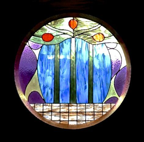 Church Stained Glass Blue Church Stained Glass Blue