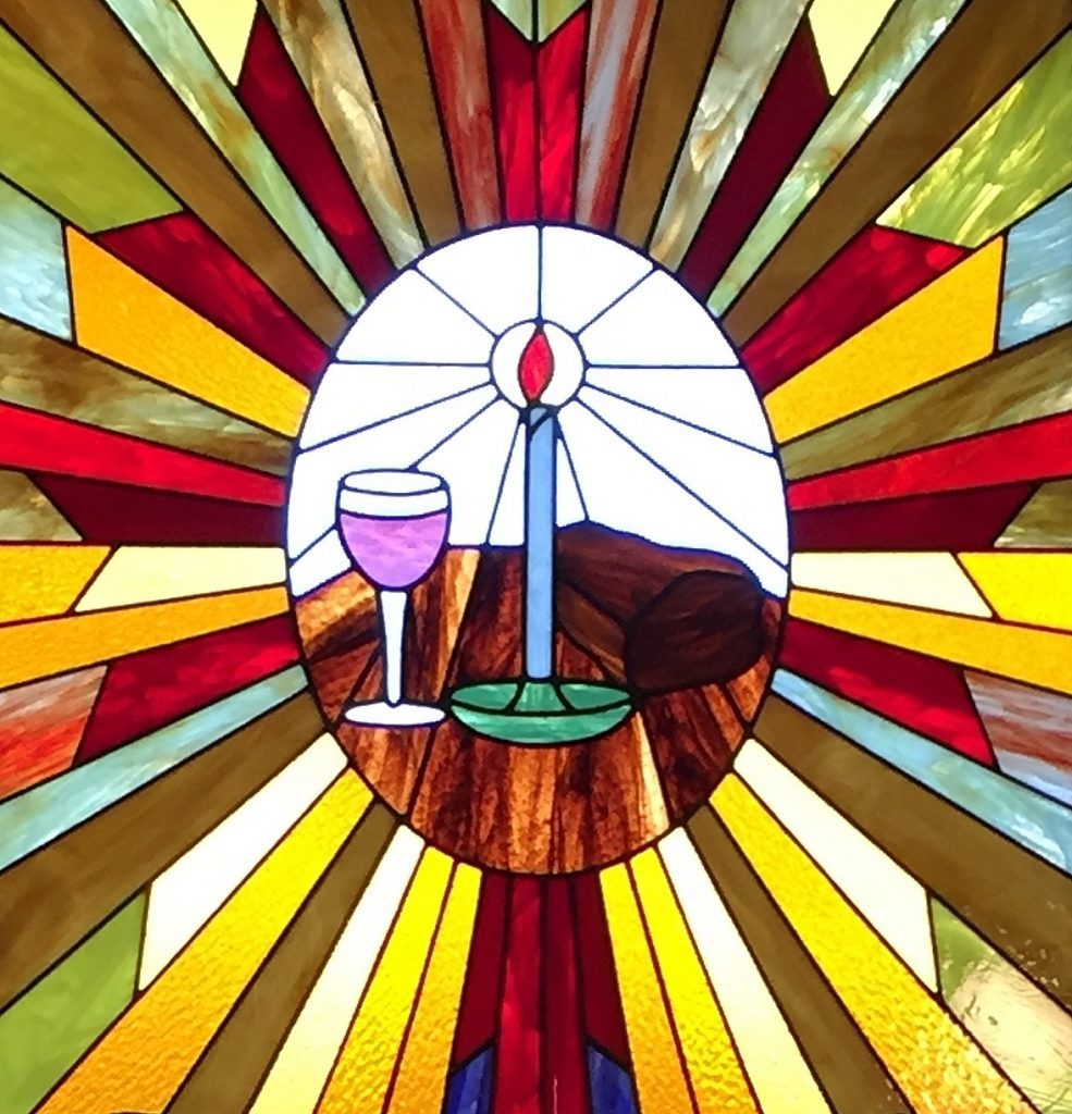 Church Stained Glass Wine