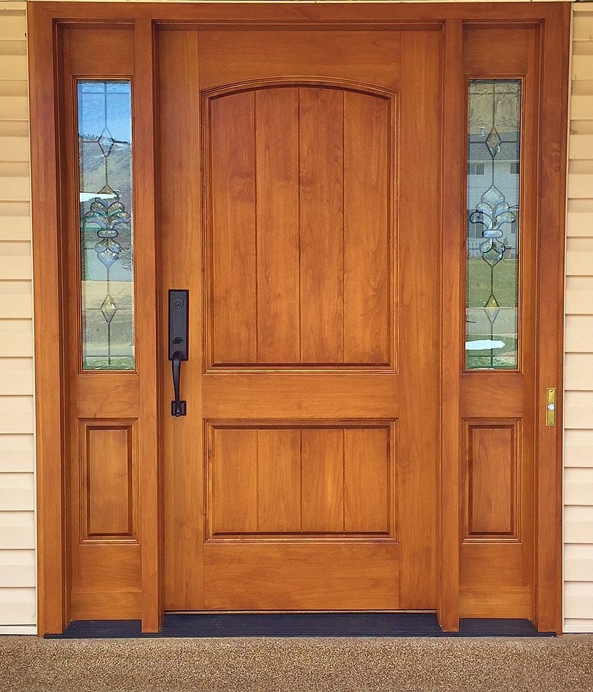 Entryway Stained Glass light oak