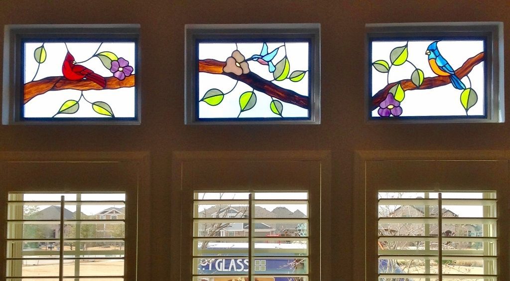 Floral Stained Glass small windows Floral Stained Glass small windows