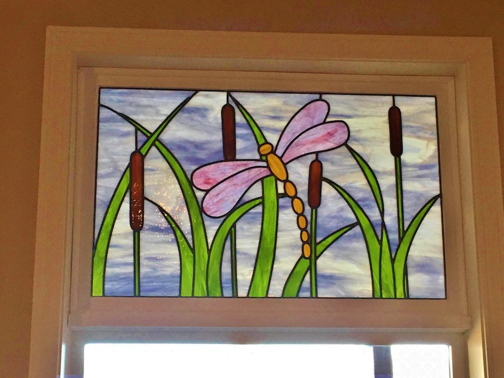 Transom Stained Glass floral