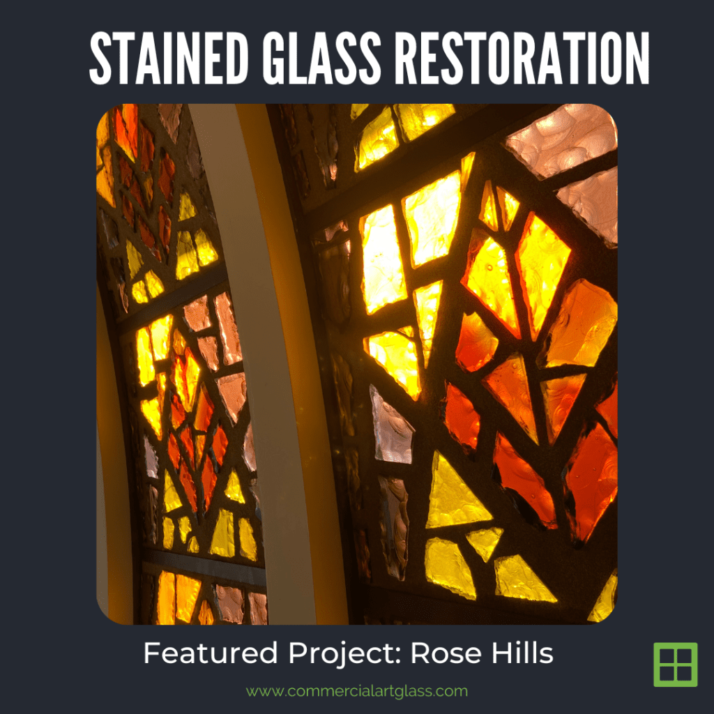 stained glass restoration rose hills